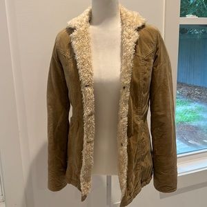 Abercrombie + Fitch fuzzy shearling coat